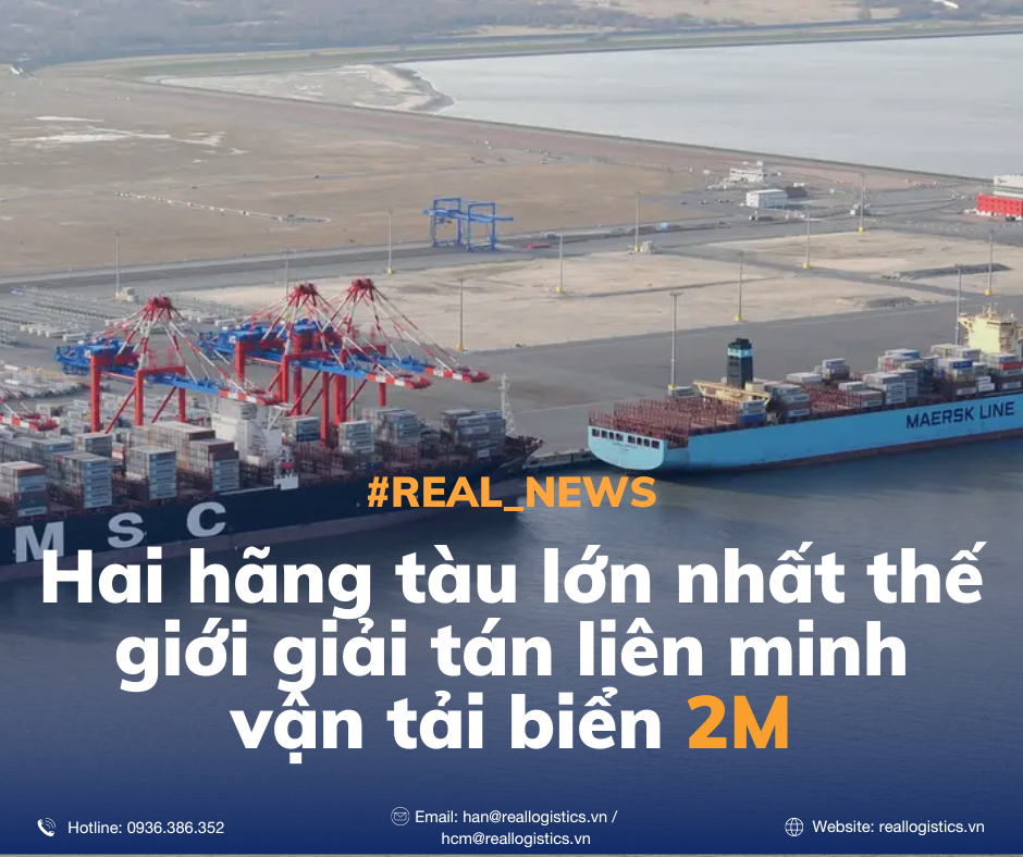 Hai hãng tàu lớn nhất thế giới giải tán liên minh vận tải biển 2M