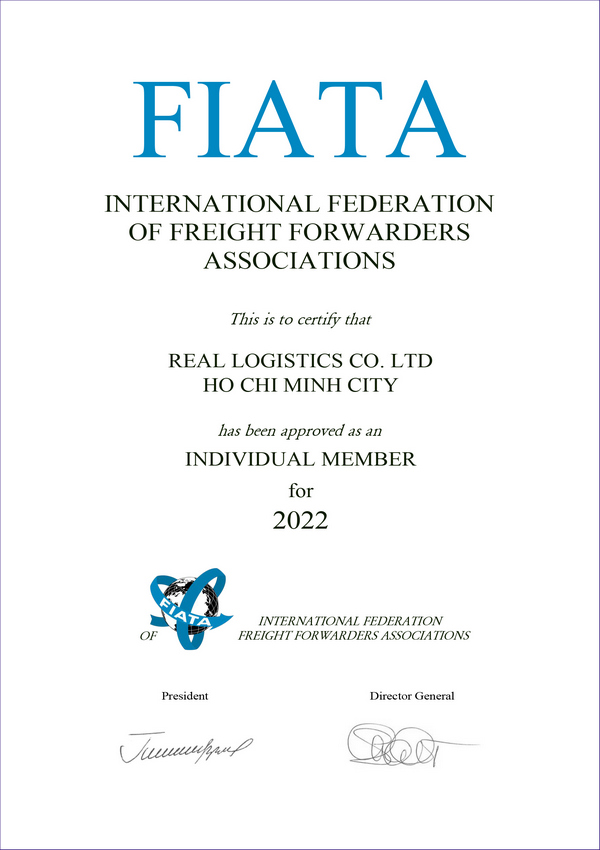 Real Logistics trở thành thành viên chính thức của FIATA