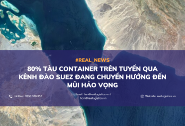80% tàu container trên tuyến qua kênh đào Suez đang chuyển hướng đến Mũi Hảo Vọng